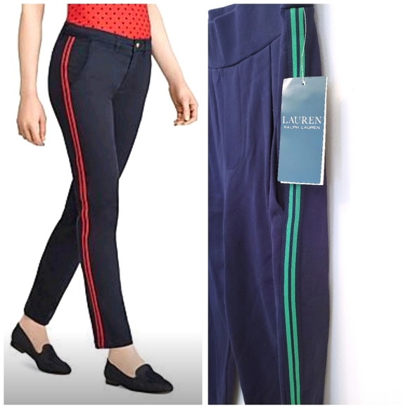 Ralph Lauren Pants - NWT Lauren Ralph Lauren Track Stripe Ankle Pant Sm